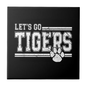 Vintage Tigers Schul-Sport-Name Retro Fliese