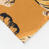 Vintage-Tigersafari-Wildlife-Muster Fleecedecke (Ecke)