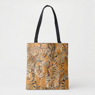 Vintage-Tigersafari-Wildlife-Muster Tasche