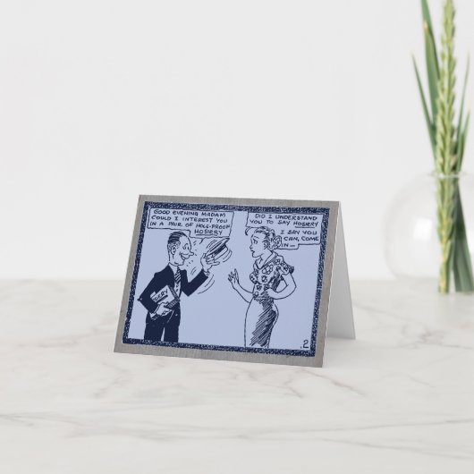 Vintage "Tijuana Bibel" Faltkarte Dankeskarte (Vorderseite)