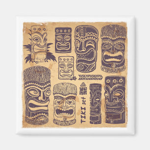 Vintage-Tiki-Set Magnet