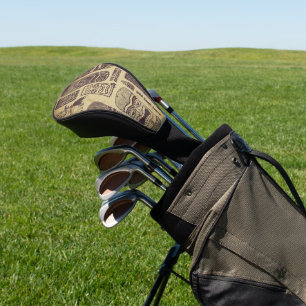 Vintage-Tiki-Set personalisiert Golf Headcover