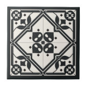 Vintage Tile aus Schwarz und Weiß Fliese (Vorderseite)