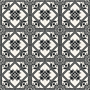 Vintage Tile aus Schwarz und Weiß Fliese
