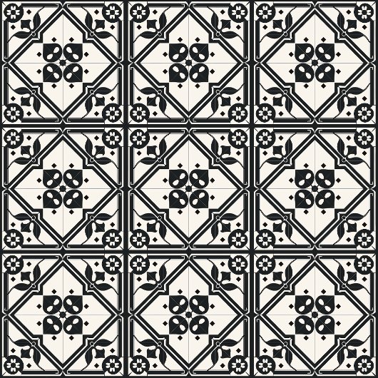 Vintage Tile aus Schwarz und Weiß Fliese
