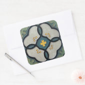 Vintage Tile Quadratischer Aufkleber (Umschlag)