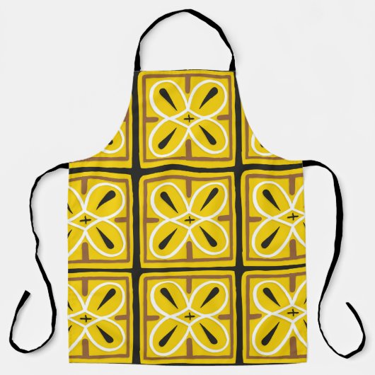 Vintage tiles, illustration pattern  schürze (Vorderseite)