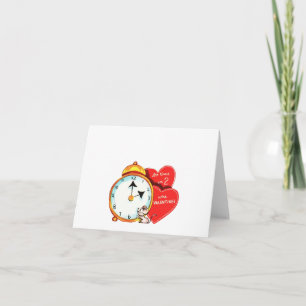 Vintage-Time-Maus-Valentinstag Karte