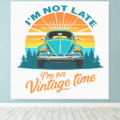 Vintage Time Ride Leinwanddruck (Insitu (Holzboden))