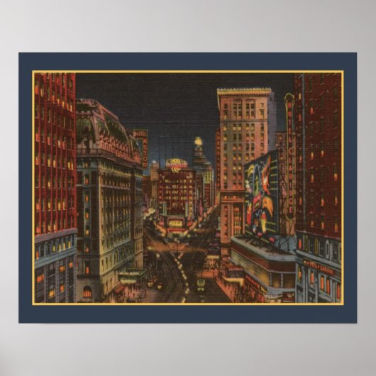 Vintage Times Square Poster (Vorne)