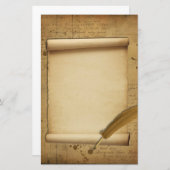 Vintage Tinte und kurze Stationäre Briefpapier (Vorne/Hinten)