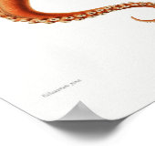 Vintage Tintenfisch-/Kraken-Illustration Poster (Ecke)