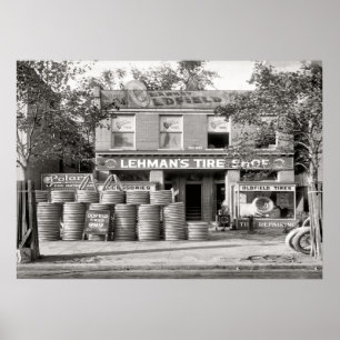 Vintage Tire Shop Poster