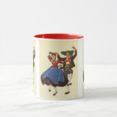 Vintage Tiroler Tänzer, Österreich Tasse (Zentrum)
