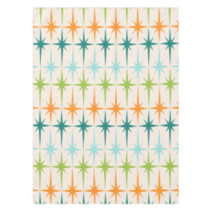 Vintage-Tischdecke mit geometrischen Sternenexplos Tischdecke