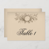 Vintage Tischnummer (Vorne/Hinten)