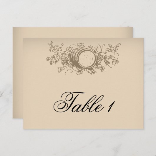 Vintage Tischnummer (Vorne/Hinten)