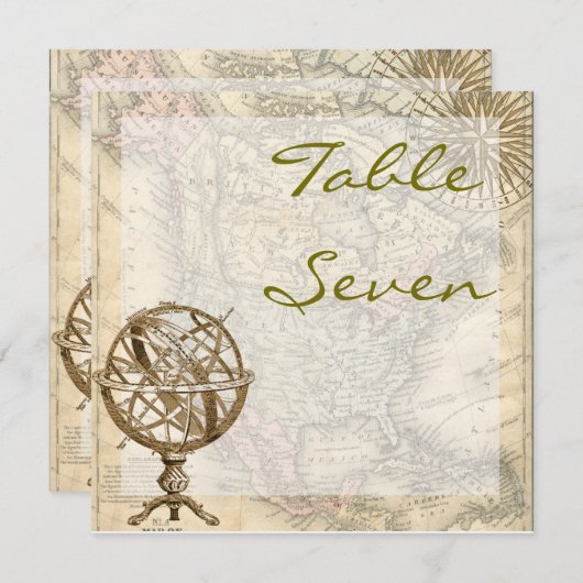 Vintage Tischnummer (Vorne/Hinten)