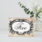 Vintage Tischnummer anpassen (Stehend Vorderseite)