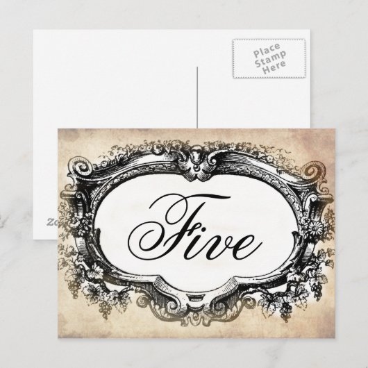 Vintage Tischnummer anpassen (Vorne/Hinten)