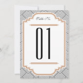 Vintage Tischnummer aus Diamant und Kupfer (Vorderseite)