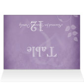 Vintage Tischnummer-Karte (Innenansicht Horizontal (Oben))