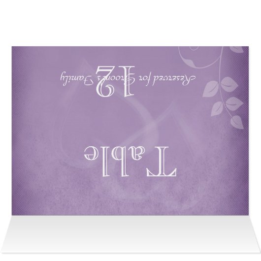 Vintage Tischnummer-Karte (Innenansicht Horizontal (Oben))