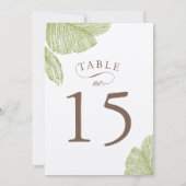 Vintage Tischnummer-Karten der Palme Tree Einladung (Rückseite)