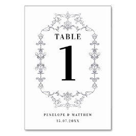 Vintage Tischnummer zur Blumenzzierung