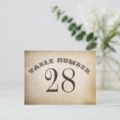 Vintage Tischnummern (Stehend Vorderseite)