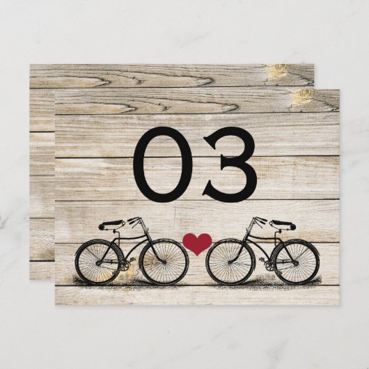 Vintage Tischnummern (Vorne/Hinten)