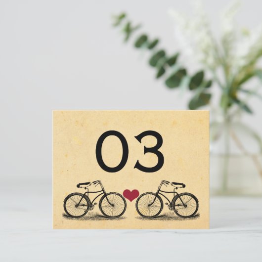 Vintage Tischnummern (Stehend Vorderseite)