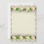 Vintage Tischnummern für Rose und Hochzeiten (Rückseite)