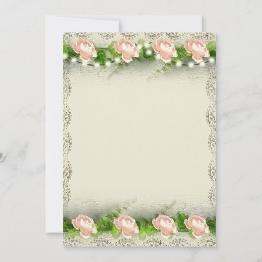 Vintage Tischnummern für Rose und Hochzeiten (Rückseite)