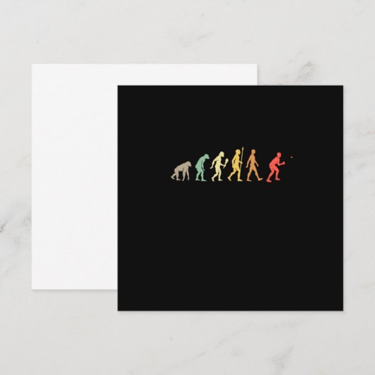 Vintage Tischtennis Evolution Geschenkidee Einladung (Vorne/Hinten)