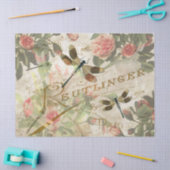 Vintage Tissue-Papiere für Libellen und Rose Seidenpapier (Basteln)