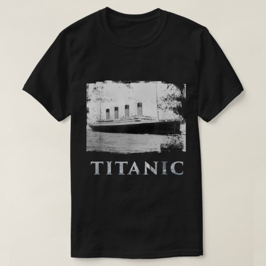 Vintage Titanic Ocean Liner Design T-Shirt (Design vorne)