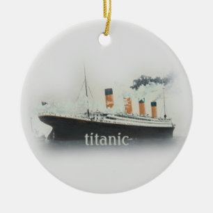 Vintage-Titanic-Ozeandampfer-Schiff Keramik Ornament