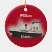 Vintage Titanic Ship Keramik Ornament (Hinten)