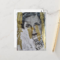 Vintage-Titelseite News-Dame Mixed-Media-Collage