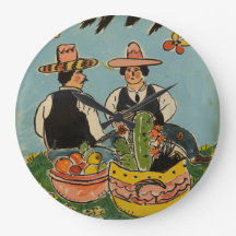 Vintage-Tlaquepaque-Kamik-Uhr-Wanduhr