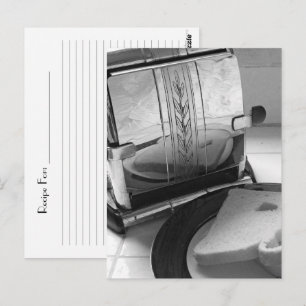 Vintage Toaster Rezept Karte Postkarte