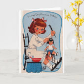 Vintage Tochter - Geburtstagskarte Karte (Gelbe Blume)