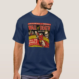 Vintage "Todeswand" Motorrad-Stunts T-Shirt