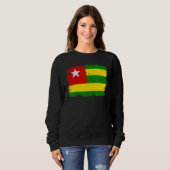 Vintage Togo Flag Togolese Independence Day Sweatshirt (Vorne ganz)