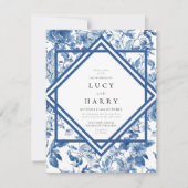 Vintage Toile Hochzeit mit Botani Einladung (Vorderseite)