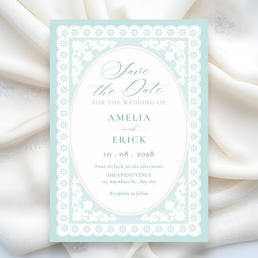 Vintage Toile Hochzeit Save The Date