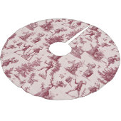 Vintage-Toile-Nussknacker-Weihnachten Polyester Weihnachtsbaumdecke (Schrägansicht)