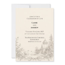 Vintage-Toile-Schwan-Hochzeitsgarten