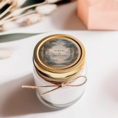 Vintage Toile Wedding Tapestry Romantic Woodland  Runder Aufkleber